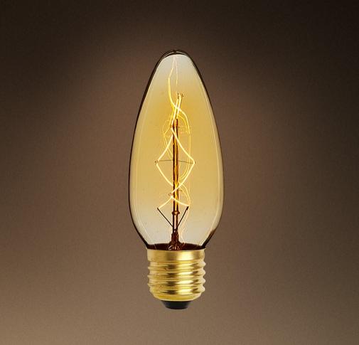 Set de 6 becuri E27 Edison lumanare goldline filament 108217 HZ, corpuri de iluminat, lustre